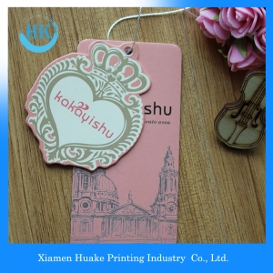 Fashion Design Full Colors  Printed Paper Garment Label Hang Tags For Clothing 