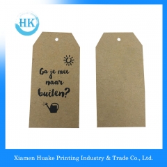 Kraft Paper Hang Tag With Black Printing Huake Printing