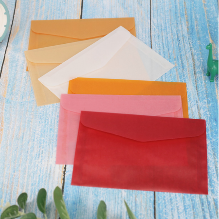 Vegetable Parchment Paper Clear Gift Card Envelopes 