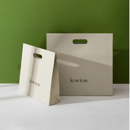 Luxury Paper Bags Kraft Paper Zipper Bag Clothing Gift 