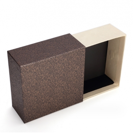 Custom Jewelry Drawer Kraft Paper Box Slide Open Rigid Box 