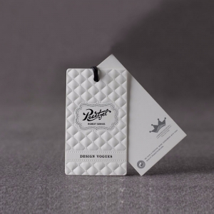 Square Luxury Paper Hang Tag of gold foil logo 
