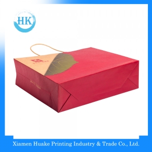 Eco-friendly promotional  kraft paper bag with twist handle 