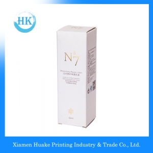 White long corrugated makeup paper box with hot-bronzing 