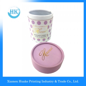 Colorful Printed Round Candle Hat Boxes With Lids 