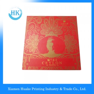Red Rigid Display Packaging Box With Ribbon 