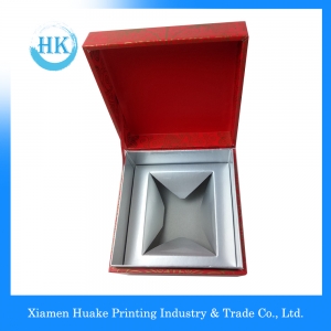 Red Rigid Display Packaging Box With Ribbon 