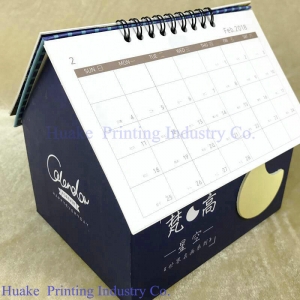Desk Calendars Starry Night in House Shape with Designed Logo 2019 