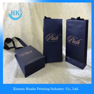 Luxury Ribbon Handles Gift Shopping Paper Bags With Your Own Logo 