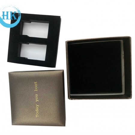 Square Packaging Box Hardcover Box With Lid And Bottom 