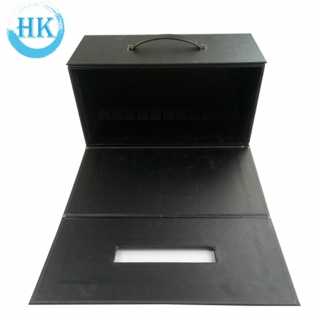 Black Hardcover Box With Black Handle 
