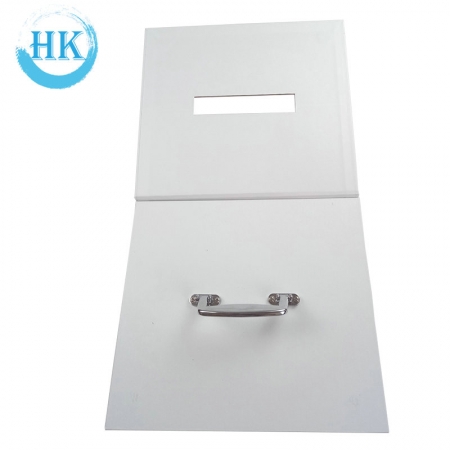 Luxury White Cardcover Box With Iron Handle  Foam Insert 