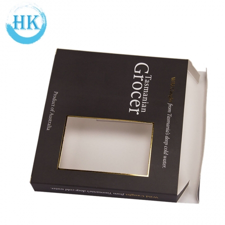 Fashionable Food Grade Paper Box With Clear PVC Window 