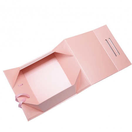Foldable Gift Box with Ribbon Closure 