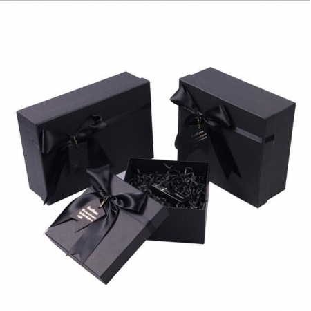 Customized Logo Base And Lid Cover Box Printed Packaging  Box With Satin Liner 