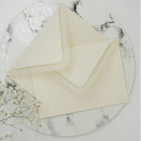 Triangular Carved Lace Invitation With Envelope Wedding Paper Printed Money Gift Envelope 