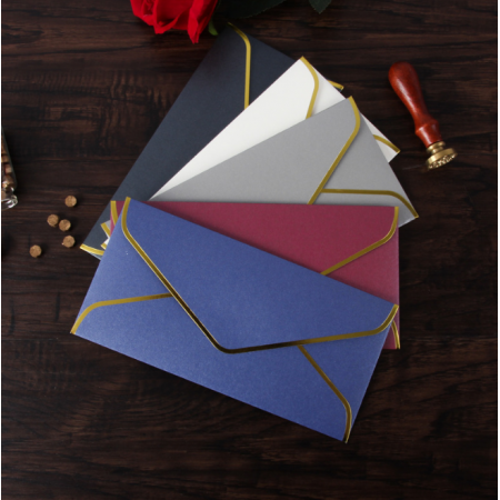 Retro Gift Envelope Creative Love Letter Printing Logo European Business Cash Wallet Style Rigid Envelope Printing 