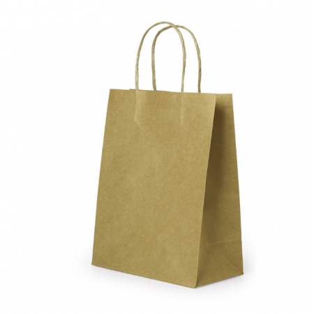 Kraft Paper Takeaway Coffee Brown Bag Packaging Gift Handbag Wholesale Printing With Handle 