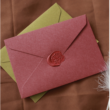 Vintage Envelopes Self Seal Cardboard Rigid Invitation Letter Custom 