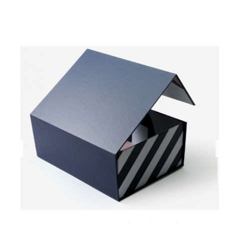 Custom Logo Fold Box With Magnetic Packaging Small Flat Book Style Gift Box Color Printing 