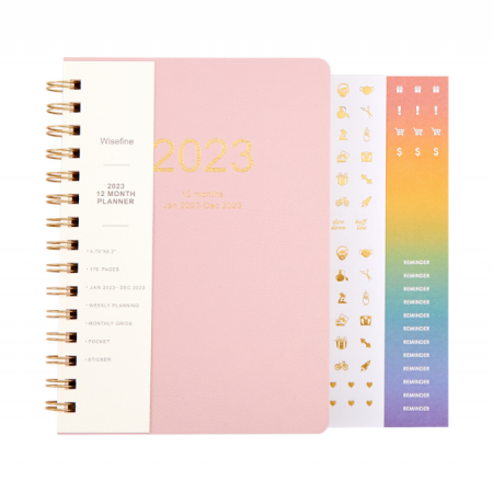 Custom Notebook Printing Spiral Bound Diaries 2023 Daily Planner 