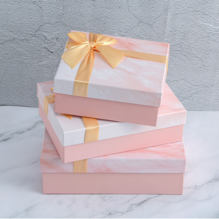 Paper Box Gift Packaging Mug Set Box With Bow Ribbon Paper Bag 