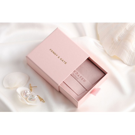Portable Small Jewelry Drawer Box Packaging Velvet Pouch And  Paper Box 