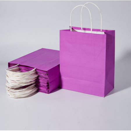 Eco Friendly Kraft Paper Bag Shopping Handle Packaging Custom Logo 