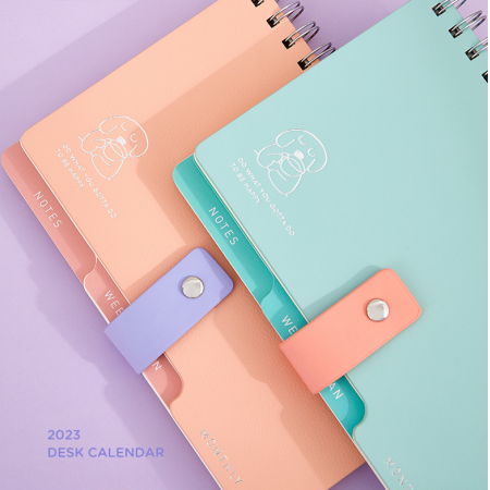 Calender 2023 Planner Custom Printing Spiral A5 Notebook Hot Stamping 