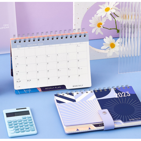 Calender 2023 Planner Custom Printing Spiral A5 Notebook Hot Stamping 