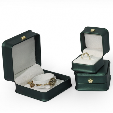 High Quality Boxes For Packaging Ring Neckless Jewelry Leather Box 