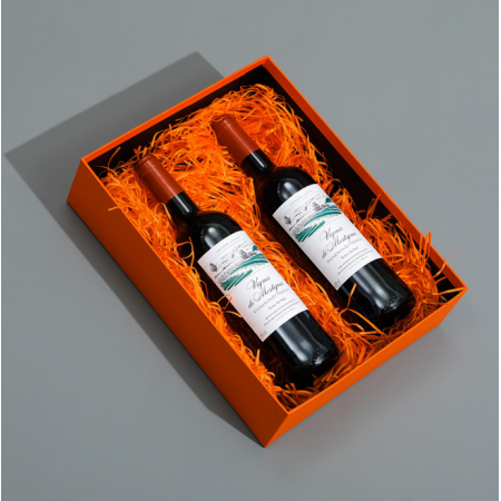Luxury Orange Lid And Base Hard Paper Present Gift Box 