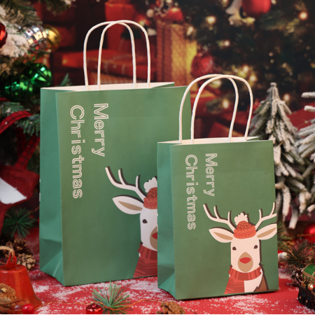 Eco Friendly Kraft Christmas Gift Small Paper Bag Wholesale 