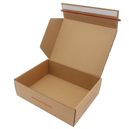Mailer Box Zipper Tear Off Stirp Packaging Clothing Corrugated Kraft Paper Box 