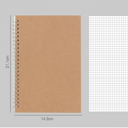 Kraft Notebook A5 Spiral For School Journal Printing Custom 