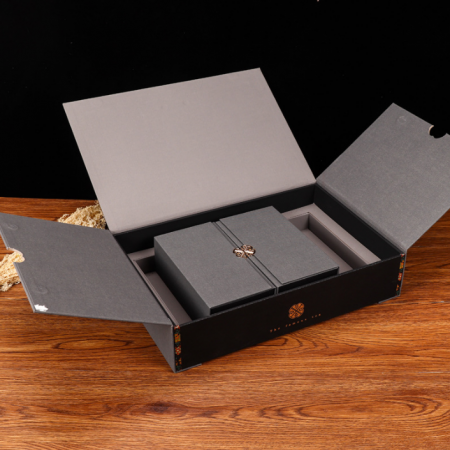Luxury Perfume Bottle With Gift Box Packaging Coffee Mug Rigid Double Open Box Set 