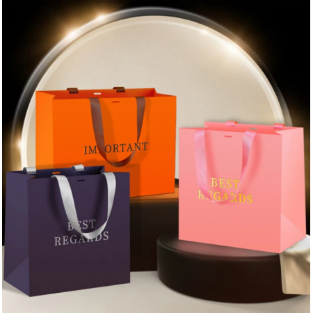Paper Gift Bag  Design With Handles Biodegradable Shopping Bags 