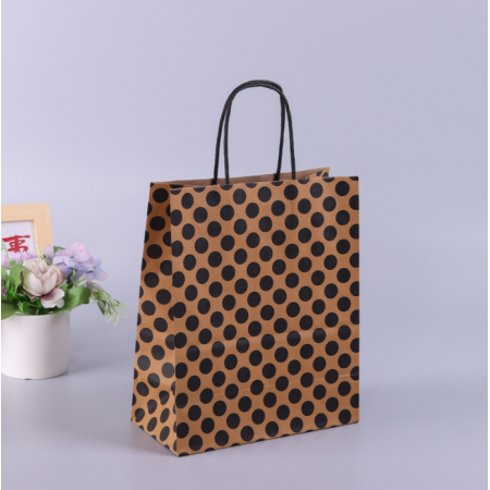 Kraft Paper Bag With Handle Recycled Brown Bag Wholesale 