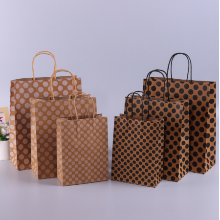 Kraft Paper Bag With Handle Recycled Brown Bag Wholesale 