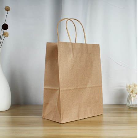 FSC Custom Print Logo Flat Handle Paper Gift Packaging Bag 
