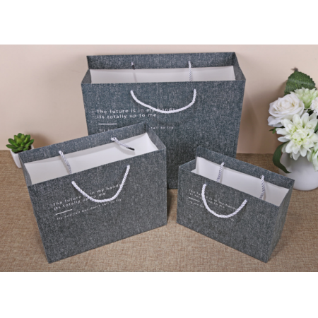 Wholesale Shopping Bags With Logos With Handle For Business Textured Gift Bag 