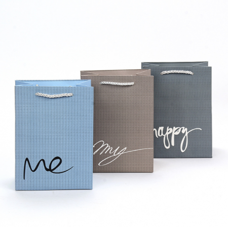 Luxury Custom Paper Bag Printed With Ribbon Handle Logo Large Bag 