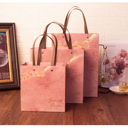 Luxury Perfume Paper Shopping Bag Gift With Handles 