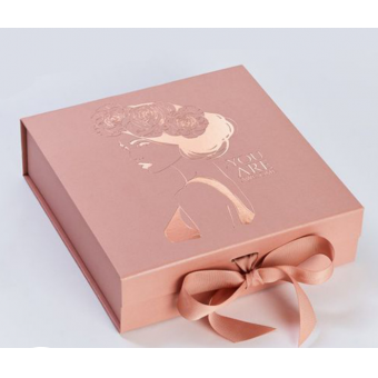 Magnetic Gift Box Luxury Gift With Ribbon Bow Collapsible Rigid Boxes With Magnetic Lids Huake Printing