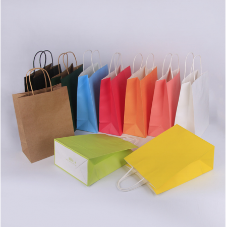 Custom Kraft Bag Paper With Logo Printed Clothing Shopping Packaging Bag 