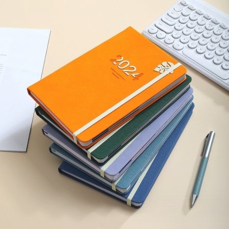 Custom Agenda 2024 Planner Leather Soft Cover Luxury Notebook Handmade Diary Journal 