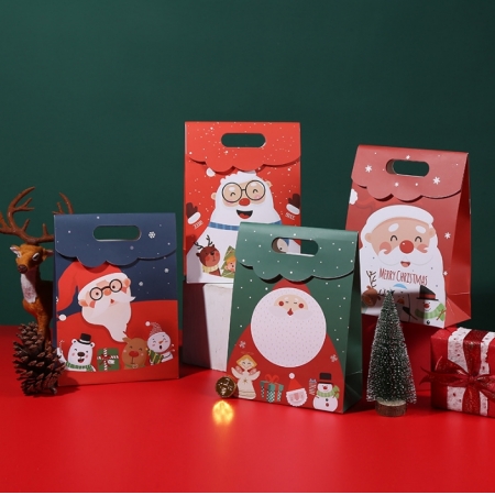 Custom Gift Bags Merry Christmas Present Paper Packaging 