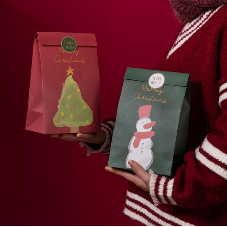 Low Moq Designer Paper Bags Christmas Gift Custom Tree Bags 