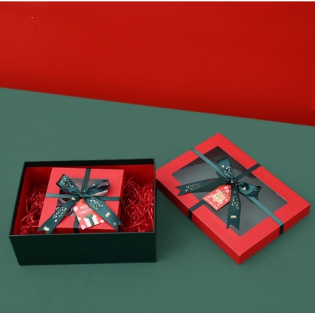 Custom Christmas Cracker Gift Box Packaging Clear Paper Box 