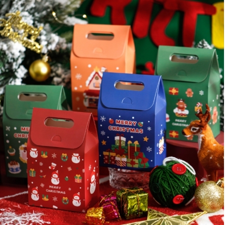 Custom Printed Paper Bag Fancy Gift Christmas Packaging Small Bags 